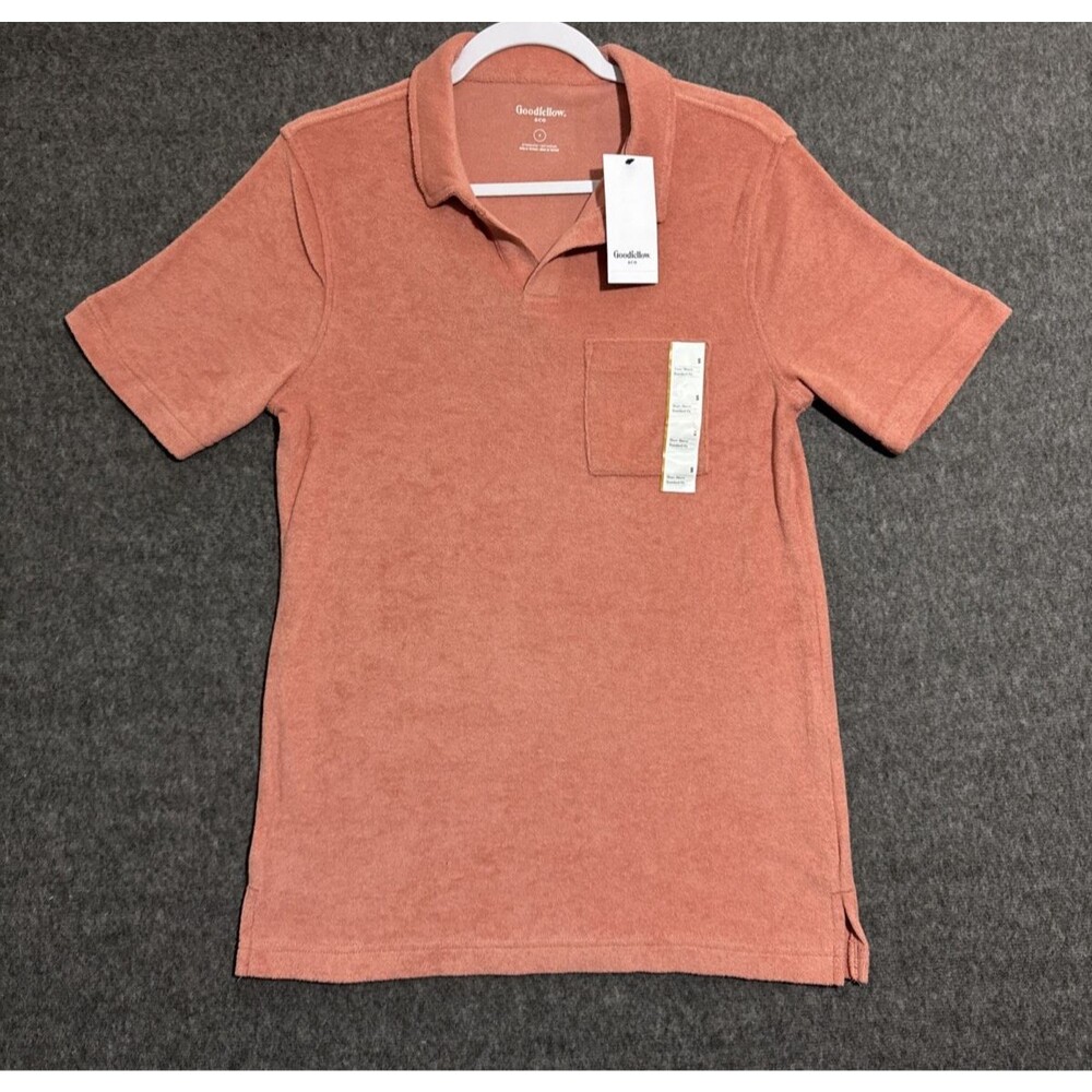 Goodfellow & Co Men's Short Sleeve Terry Polo Orange Small